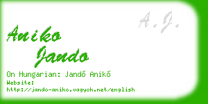 aniko jando business card